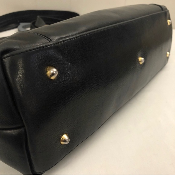 Vintage MARINO ORLANDI Smooth Black Leather Tote - Picture 17 of 17